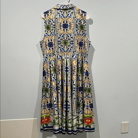 🌟 Dalia McPhee Vibrant Tile Print Maxi Dress – Size Large – Like New 🌟 - Picture 12 of 15